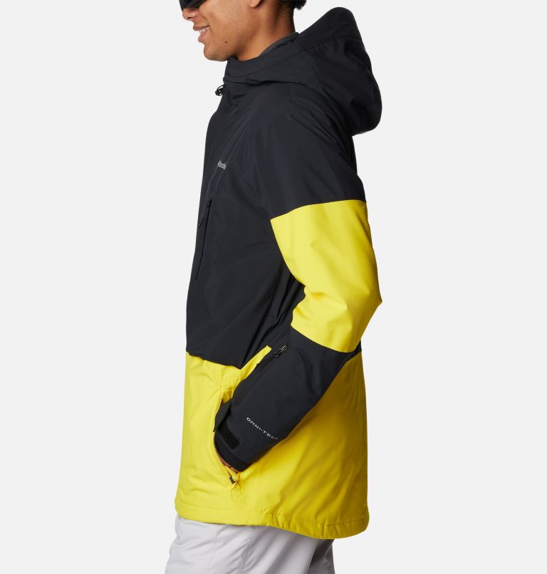 Thumbnail: Men's Aerial Ascender Waterproof Ski Jacket, Color: Laser Lemon, Black, image 3