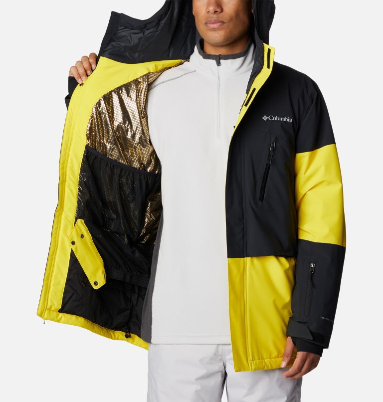 Thumbnail: Aerial Ascender wasserdichte Ski-Jacke für Männer, Color: Laser Lemon, Black, image 5