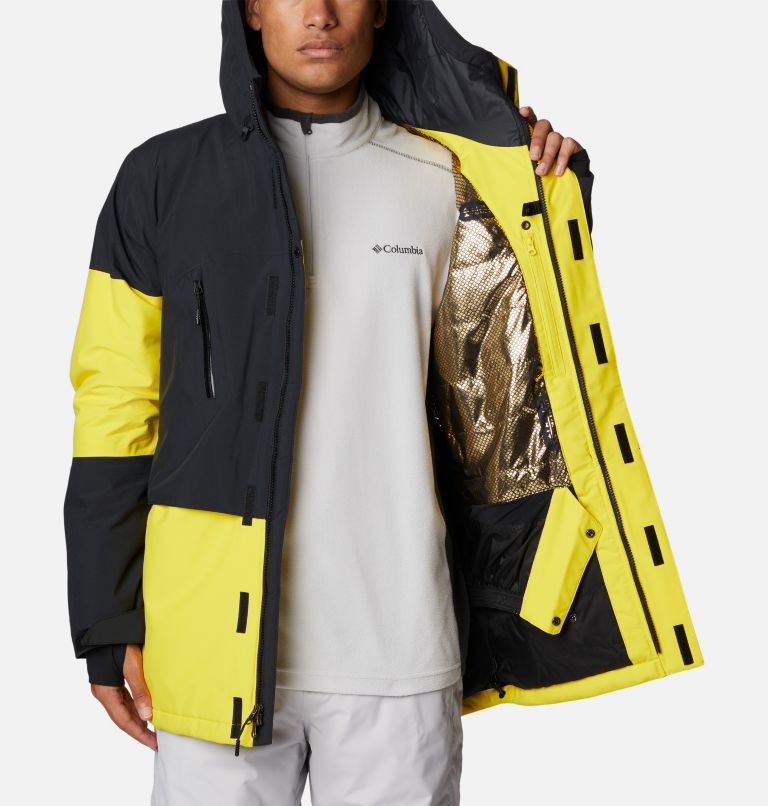 Men's Aerial Ascender Omni-Heat Infinity Insulated Jacket, Color: Laser Lemon, Black, image 8