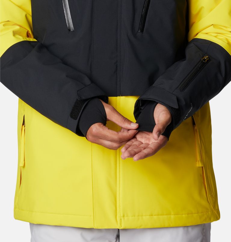 Thumbnail: Men's Aerial Ascender Waterproof Ski Jacket, Color: Laser Lemon, Black, image 10