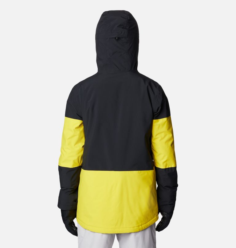 Men's Aerial Ascender Waterproof Ski Jacket, Color: Laser Lemon, Black, image 2
