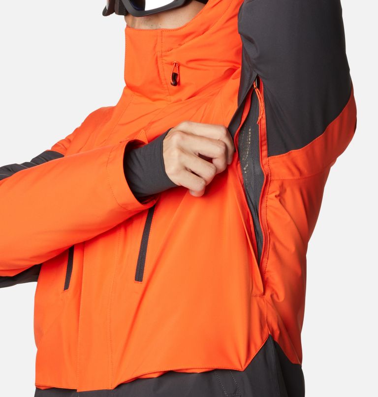 Thumbnail: Men's Aerial Ascender Waterproof Ski Jacket, Color: Red Quartz, Shark, image 8