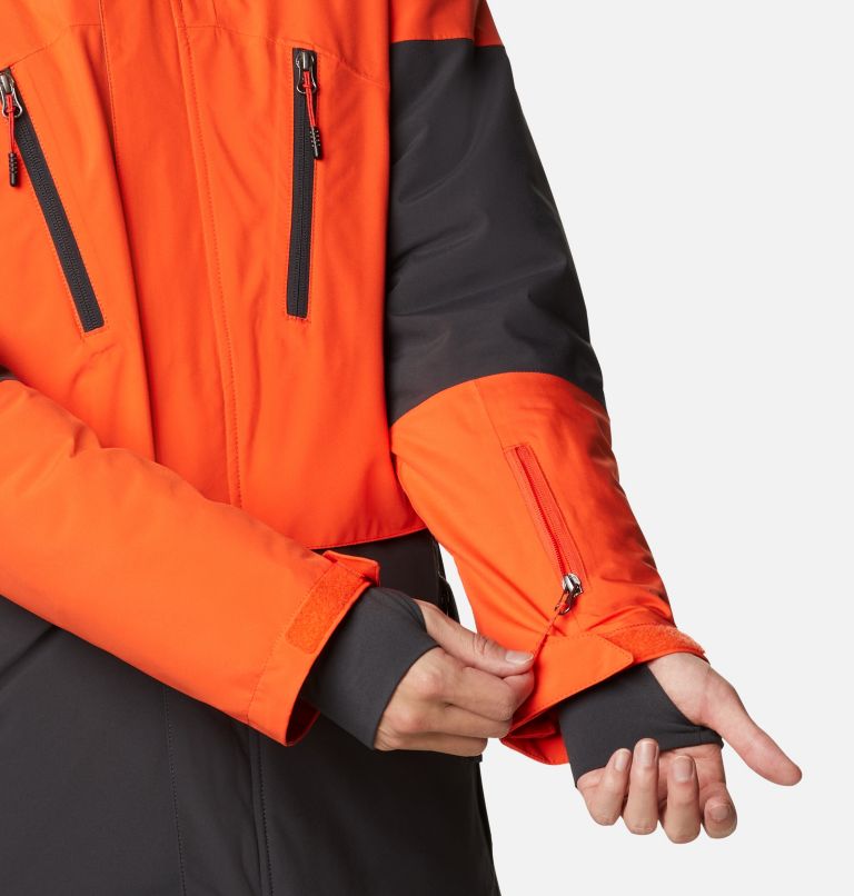 Men's Aerial Ascender Waterproof Ski Jacket, Color: Red Quartz, Shark, image 9