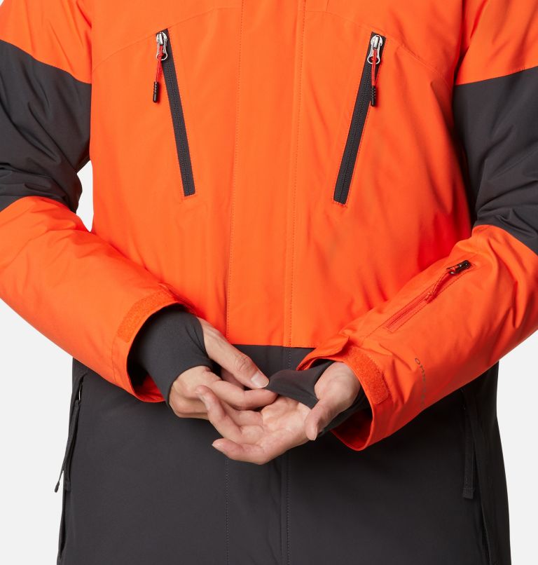 Men's Aerial Ascender Waterproof Ski Jacket, Color: Red Quartz, Shark, image 10