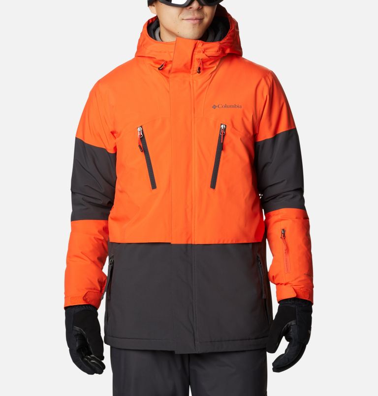 Thumbnail: Men's Aerial Ascender Waterproof Ski Jacket, Color: Red Quartz, Shark, image 1