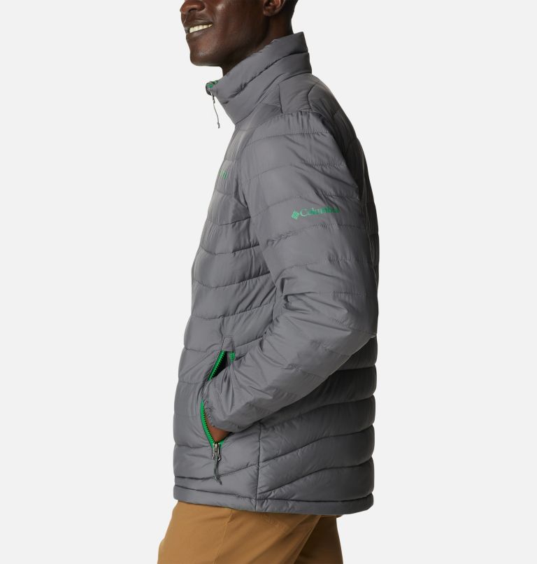 Men's Collegiate Powder Lite Jacket - Oregon, Color: UO - City Grey, image 3