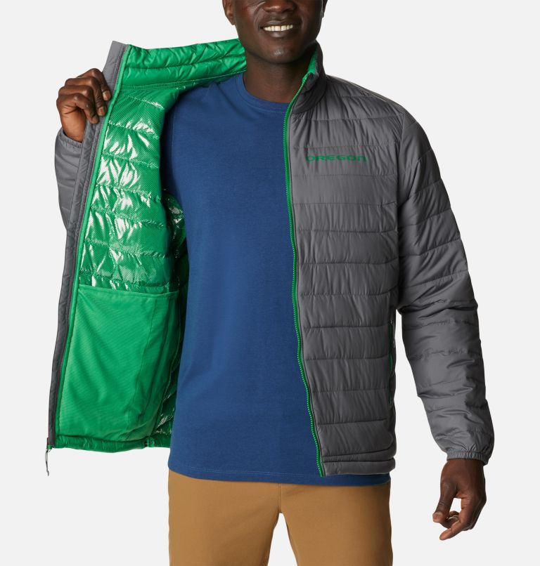 Men's Collegiate Powder Lite Jacket - Oregon, Color: UO - City Grey, image 5