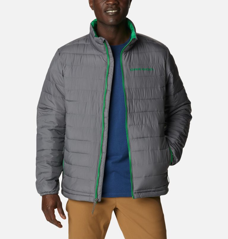 Men's Collegiate Powder Lite Jacket - Oregon, Color: UO - City Grey, image 7