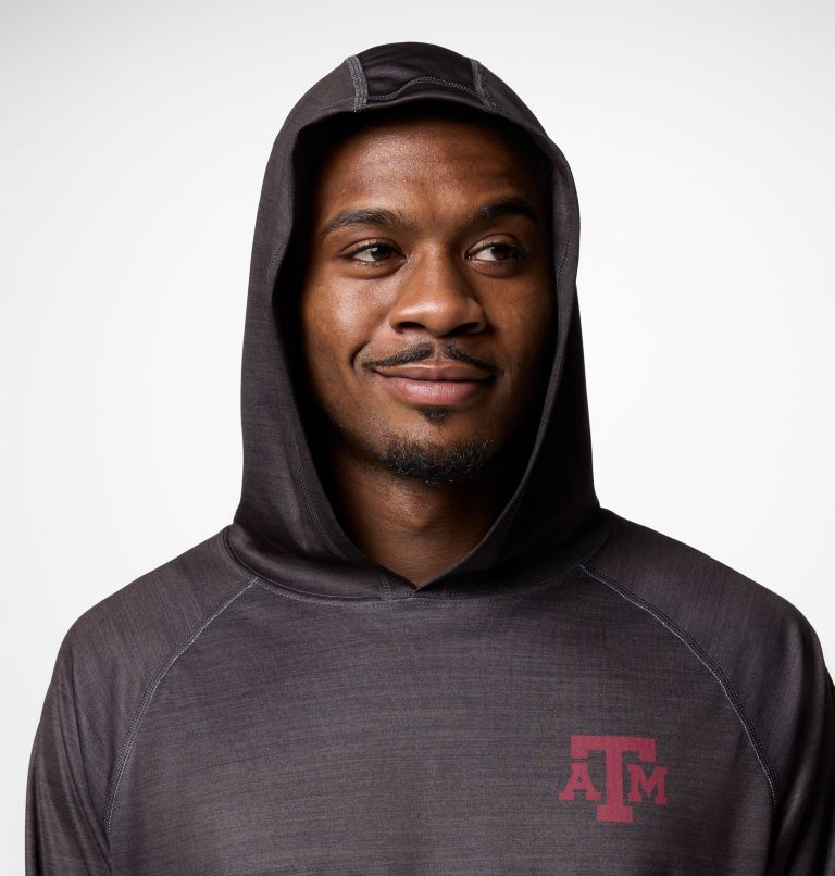 Men's Collegiate PFG Super Terminal Tackle Hoodie - Texas A&M, Color: TAM - Shark Heather, image 5
