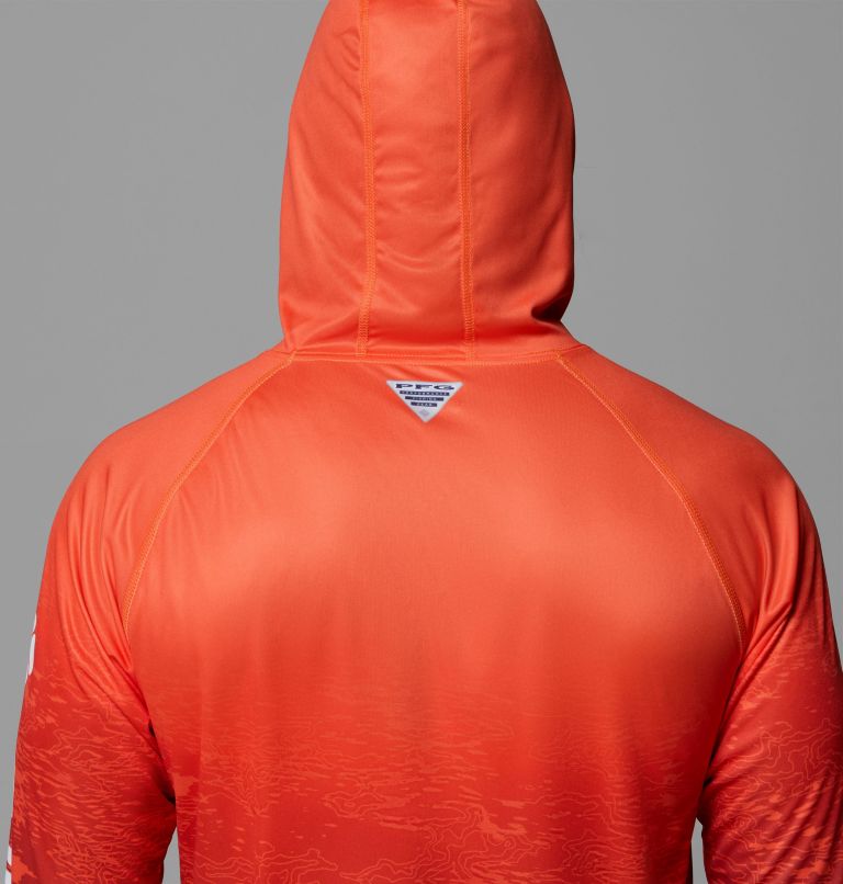 Men's Collegiate PFG Super Terminal Tackle Hoodie - Florida, Color: FLA - Azul, Spark Orange, image 7