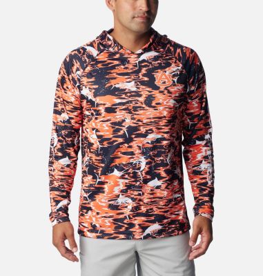 Columbia Men's Auburn Tigers Terminal Tackle Long Sleeve T-Shirt, Navy, Size: Large