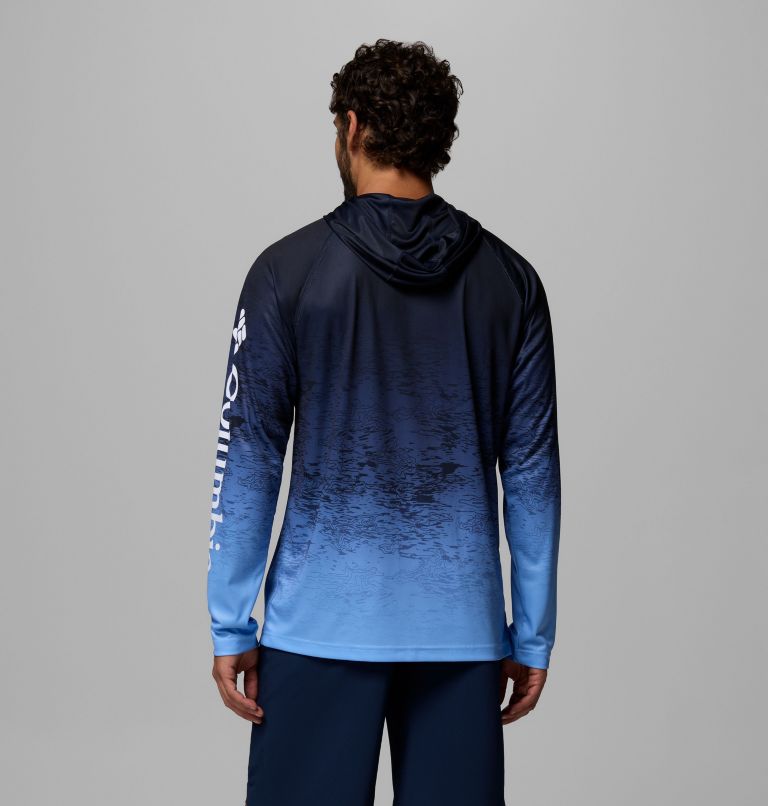 Men's Collegiate PFG Super Terminal Tackle Hoodie - North Carolina, Color: Collegiate Navy, White Cap, image 3
