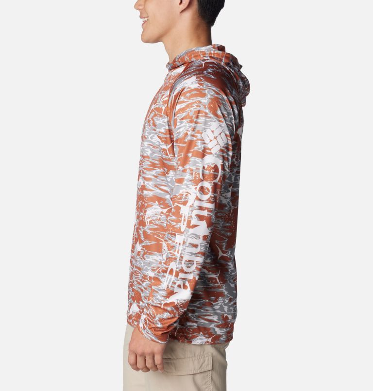 Men's Collegiate PFG Super Terminal Tackle Hoodie - Texas, Color: TEX - Cedar Rippled Print, image 3