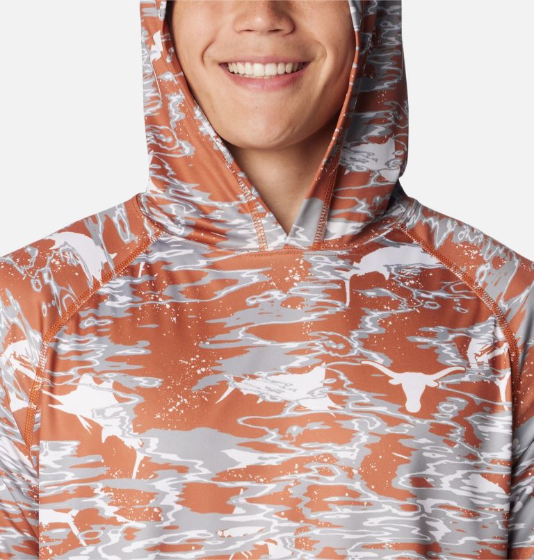 Men's Collegiate PFG Super Terminal Tackle Hoodie - Texas, Color: TEX - Cedar Rippled Print, image 4