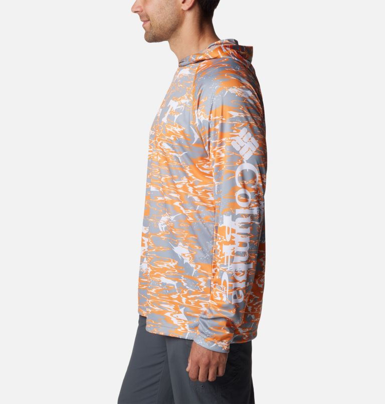 Men's Collegiate PFG Super Terminal Tackle Hoodie - Tennessee, Color: UT - Solarize Rippled Print, image 3