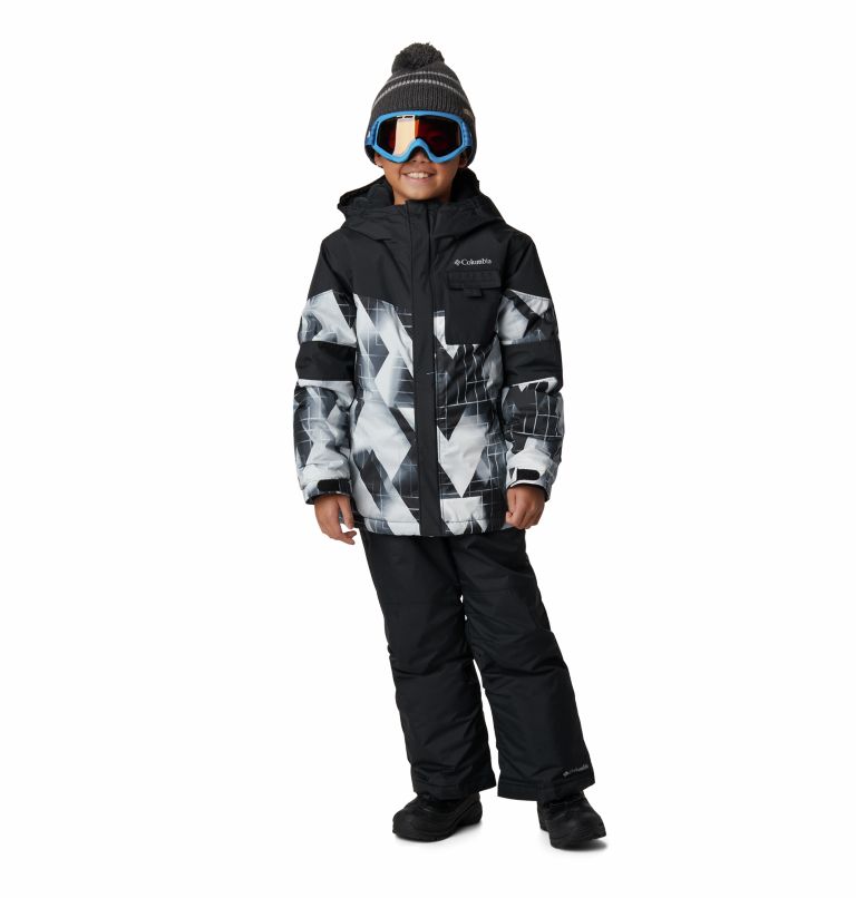 Thumbnail: Boy's Mighty Mogul II Waterproof Ski Jacket, Color: Black Geo Mt, Black, image 7
