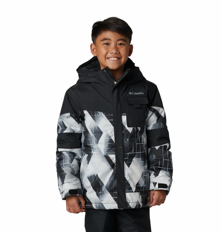 Thumbnail: Boy's Mighty Mogul II Waterproof Ski Jacket, Color: Black Geo Mt, Black, image 1