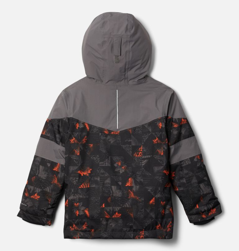 Boys' Mighty Mogul II Insulated Jacket, Color: Shark Kaleidoscope, City Grey, image 2