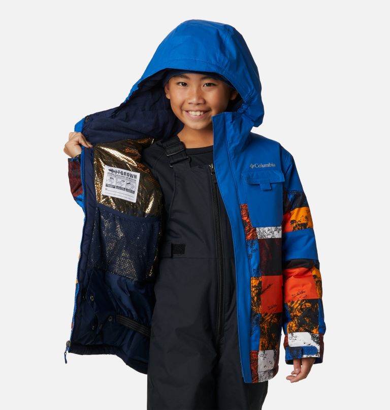 Thumbnail: Boy's Mighty Mogul II Waterproof Ski Jacket, Color: Bright Indigo Smorgas Berg, Brt Indigo, image 5