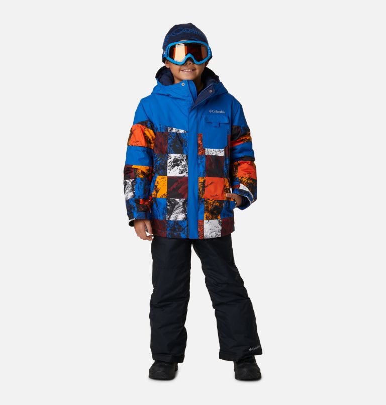 Boy's Mighty Mogul II Waterproof Ski Jacket, Color: Bright Indigo Smorgas Berg, Brt Indigo, image 7