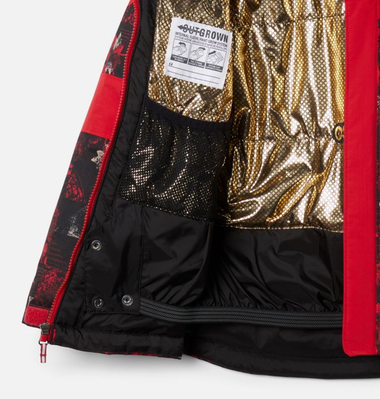 Boys' Mighty Mogul II Insulated Jacket, Color: Mountain Red Kaleidoscope, Mountain Red, image 3