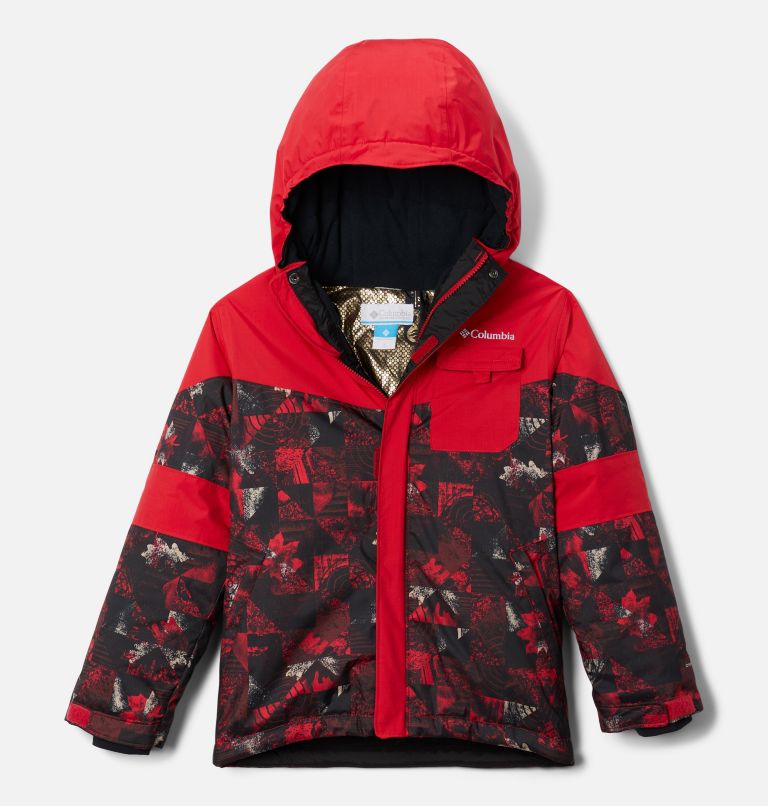 Boys' Mighty Mogul II Omni-Heat Infinity Insulated Jacket, Color: Mountain Red Kaleidoscope, Mountain Red, image 1
