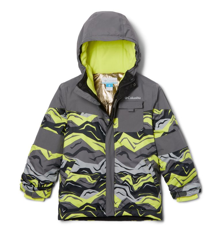 Boys' Mighty Mogul II Insulated Jacket, Color: Radiation Tectonic, City Grey, image 1