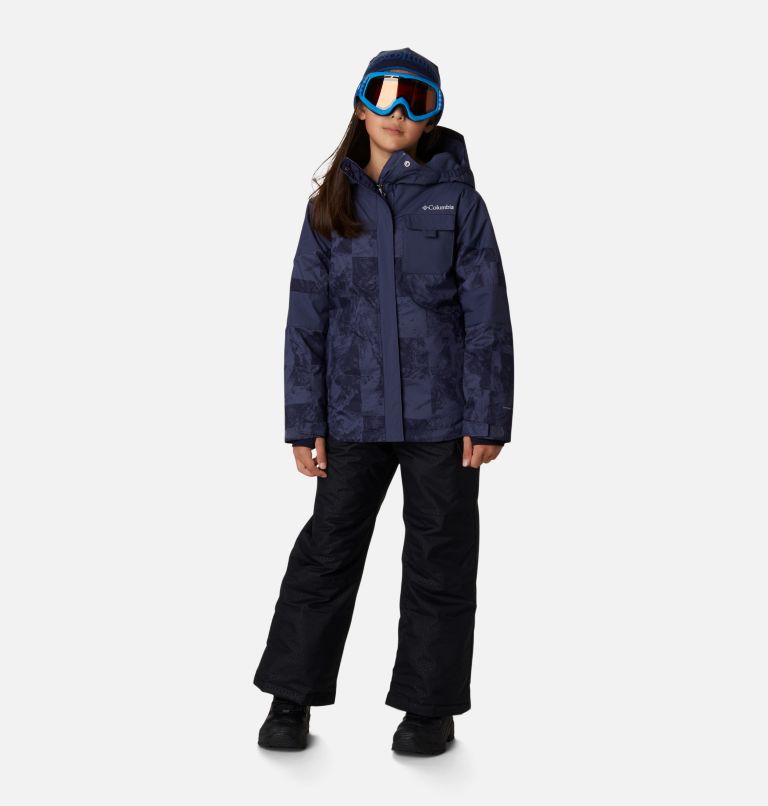 Girl's Mighty Mogul II Waterproof Ski Jacket, Color: Nocturnal Smorgas Berg, Nocturnal, image 8