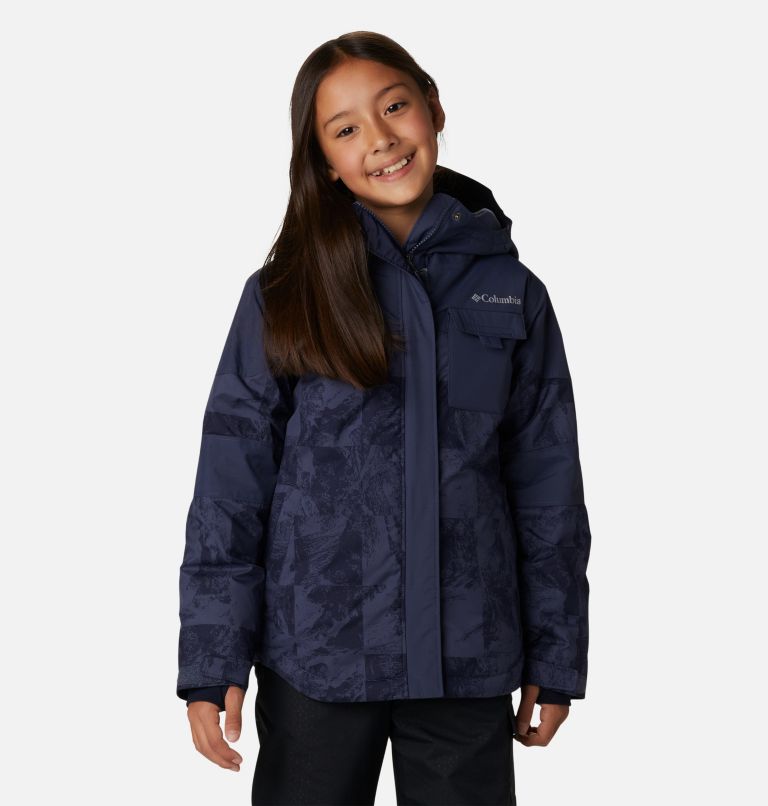 Thumbnail: Girl's Mighty Mogul II Waterproof Ski Jacket, Color: Nocturnal Smorgas Berg, Nocturnal, image 1