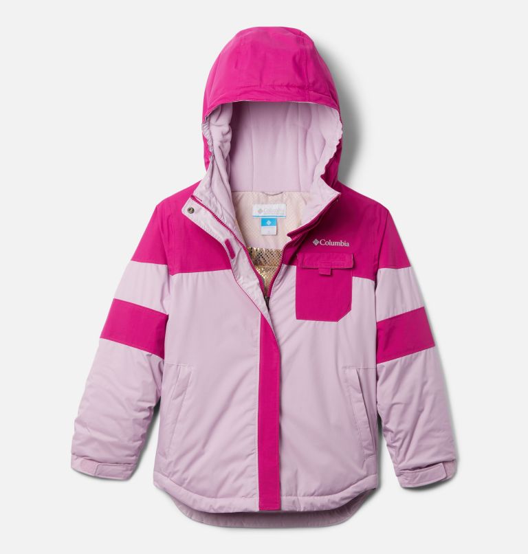 Thumbnail: Girl's Mighty Mogul II Waterproof Ski Jacket, Color: Aura, Wild Fuchsia, image 1