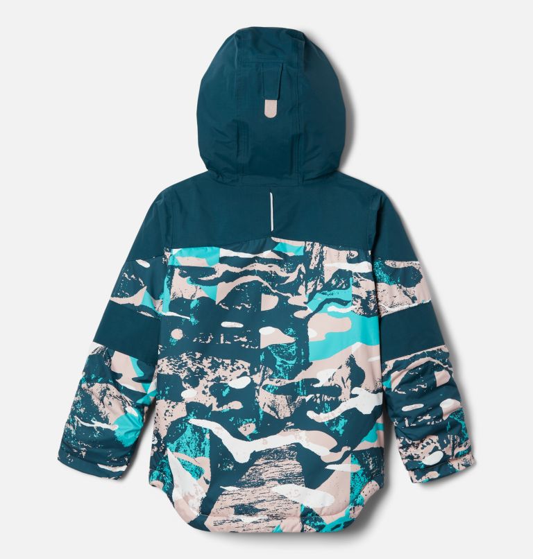 Thumbnail: Girls' Mighty Mogul II Insulated Jacket, Color: Dusty Pink Geoglacial, Night Wave, image 2