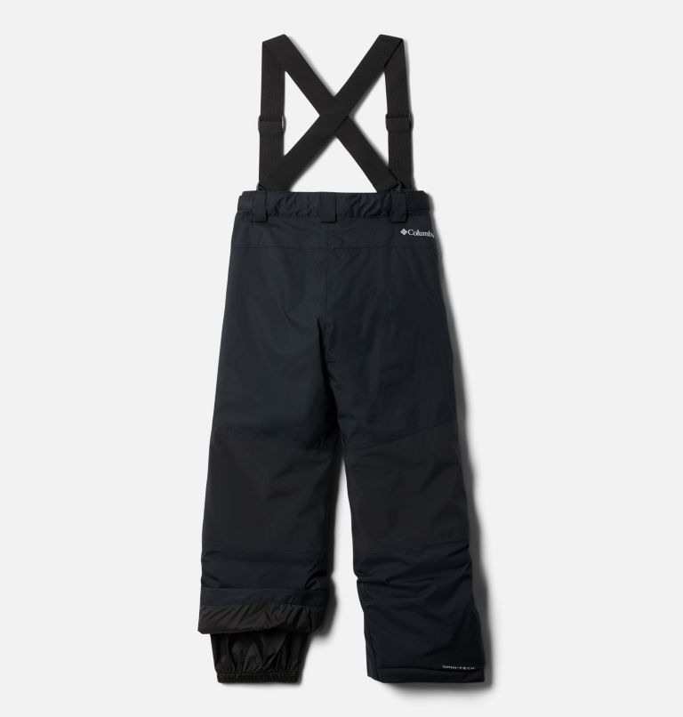 Kids' Powder Turner Suspender Ski Pants, Color: Black, image 2