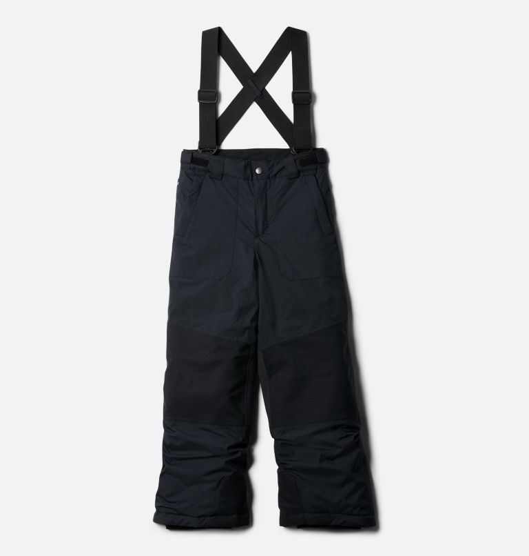 Kids' Powder Turner Omni-Heat Infinity Insulated Suspender Pants, Color: Black
