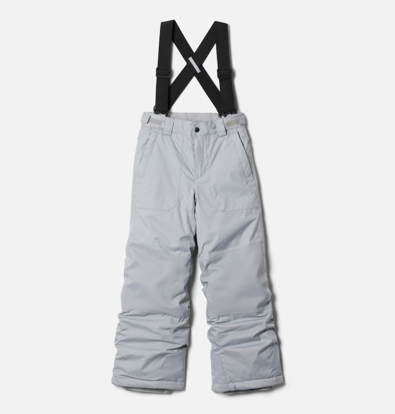 Kids' Powder Turner Omni-Heat Infinity Insulated Suspender Pants, Color: Columbia Grey, image 1