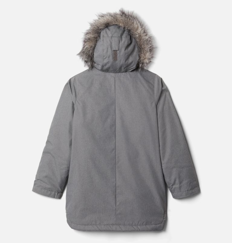 Girls' Suttle Mountain Long Insulated Jacket, Color: City Grey, image 2