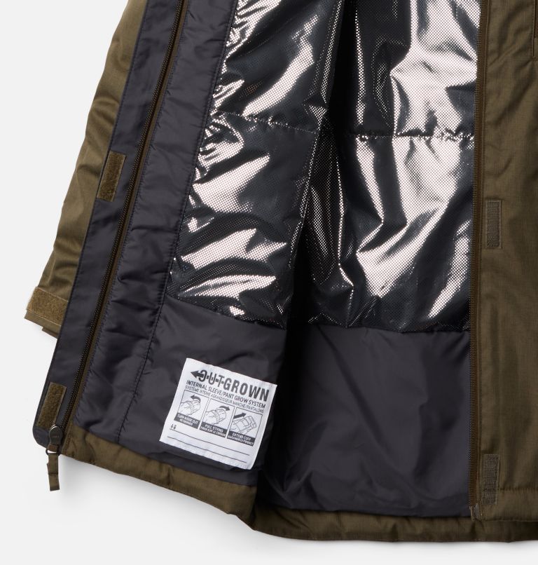 Girls' Suttle Mountain Long Insulated Jacket, Color: Olive Green, image 3