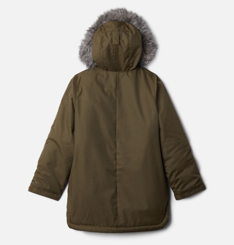 Girls' Suttle Mountain Long Insulated Jacket, Color: Olive Green, image 2