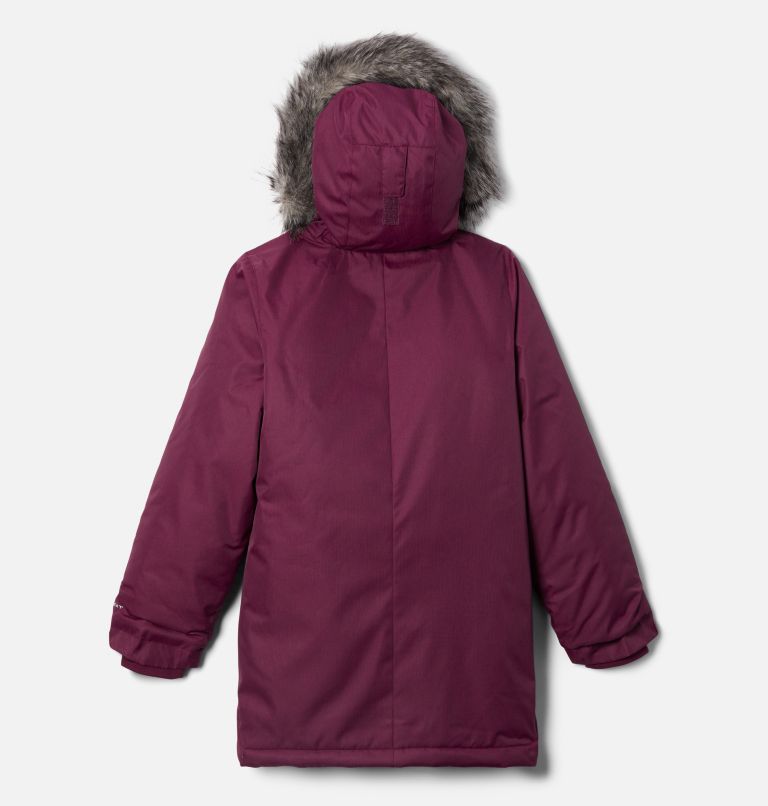Girls' Suttle Mountain Long Insulated Jacket, Color: Marionberry, image 2