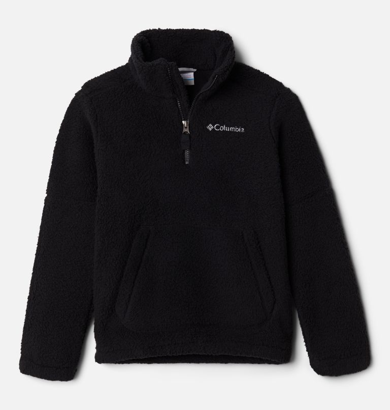 Boys' Rugged Ridge III Half Zip Sherpa Pullover, Color: Black, image 1