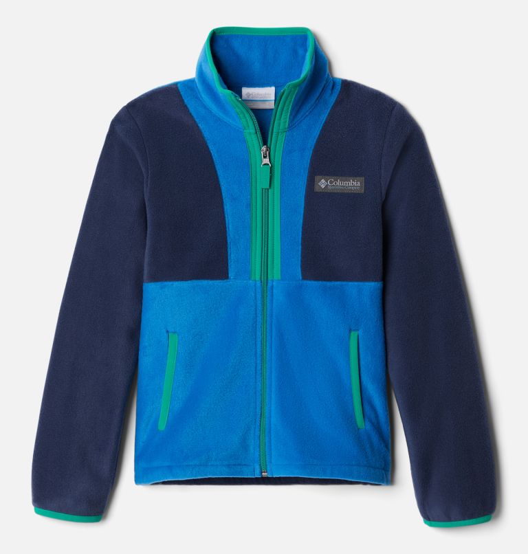 Manteau polaire à fermeture éclair Back Bowl pour enfant, Color: Collegiate Navy, Bright Indigo, image 1