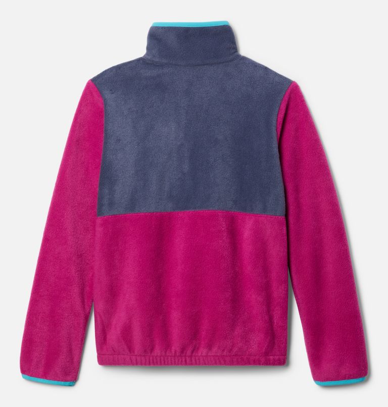 Thumbnail: Youth Back Bowl Fleece Jacket, Color: Wild Fuchsia, Nocturnal, Geyser, image 2