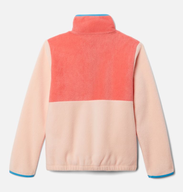 Thumbnail: Youth Back Bowl Fleece Jacket, Color: Peach Blossom, Blush Pink, Blue Chill, image 2