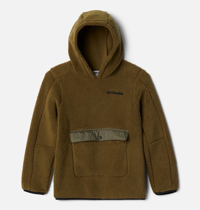 Thumbnail: Youth Rugged Ridge Sherpa Hoodie, Color: New Olive, Stone Green, image 1