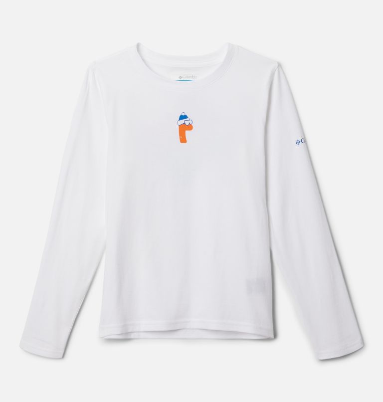Boys' Dobson Pass Long Sleeve Graphic T-Shirt, Color: White, Skisaurus, image 1