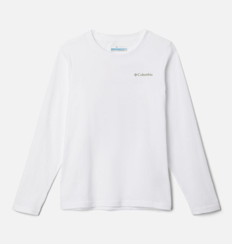 Boys' Dobson Pass Long Sleeve Graphic T-Shirt, Color: White, Torn Sunscape, image 1