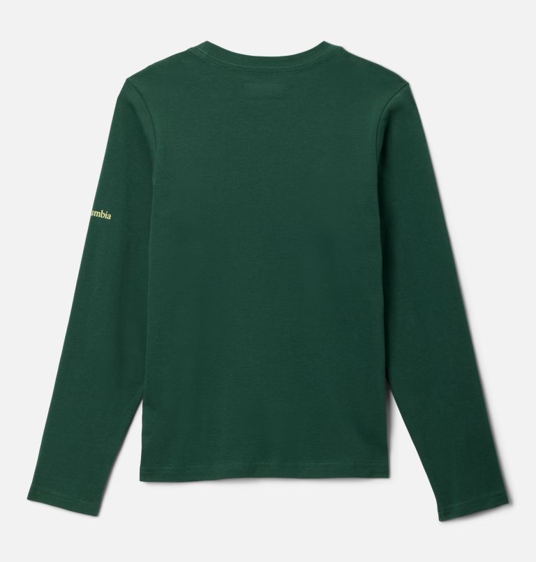 Boys' Dobson Pass Long Sleeve Graphic T-Shirt, Color: Rain Forest, Hike On, image 2