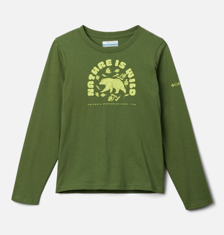 Boys' Dobson Pass Long Sleeve Graphic T-Shirt, Color: Canteen, Fun Forager, image 1