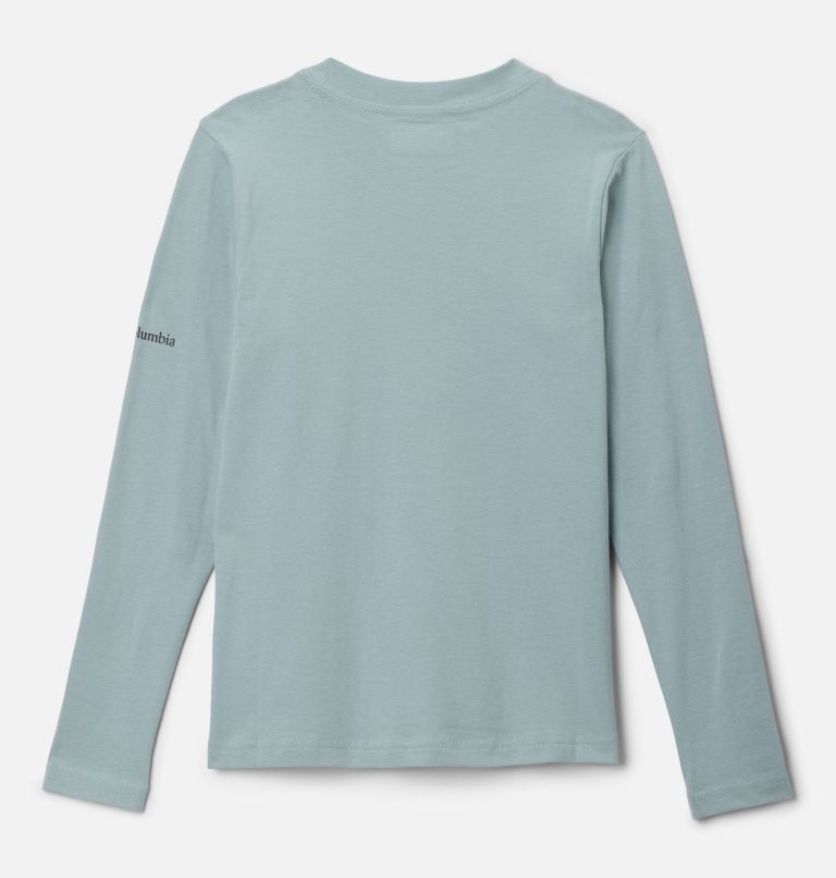 Girls' Hazeldel Hill Long Sleeve Graphic T-Shirt, Color: Crushed Blue, Barely Printed, image 2