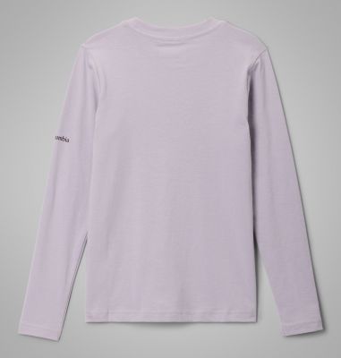 Hazeldel Hill LS Graphic Tee, Color: Lavender Pearl, Barely Printed, image 4