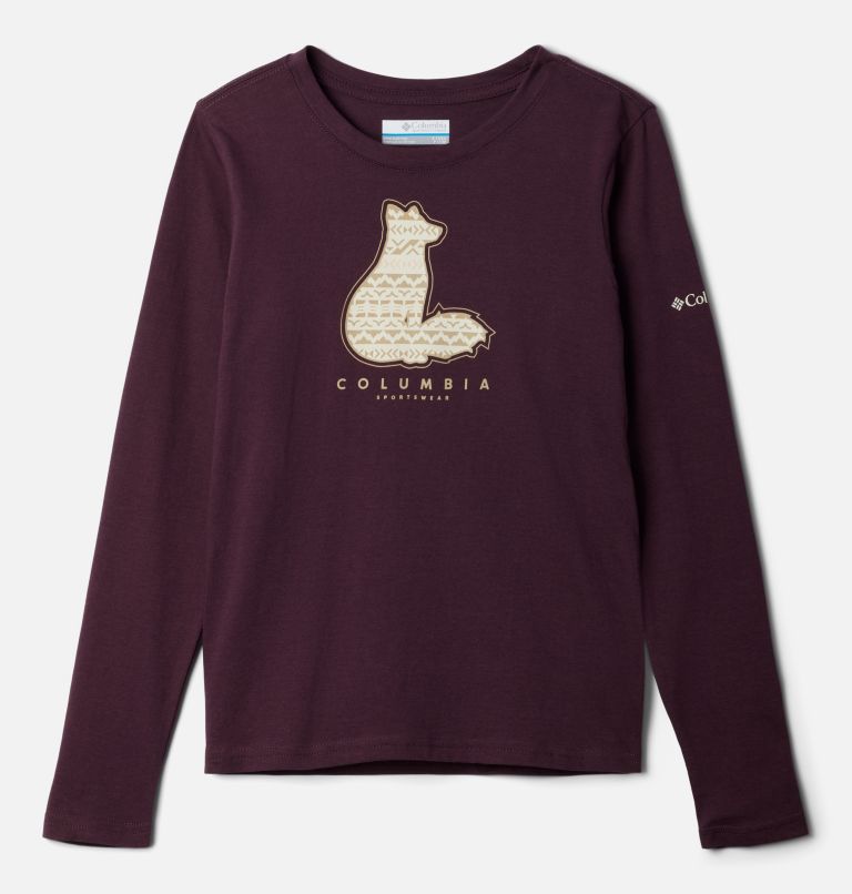Hazeldel Hill LS Graphic Tee, Color: Moonvista, Foxy Madras, image 1